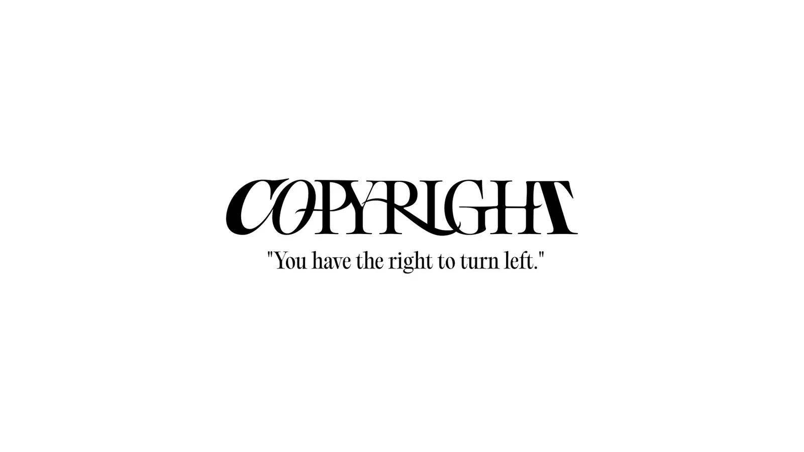 COPYRIGHT — brand guidelines for a clothing brand, picture 2 of 8