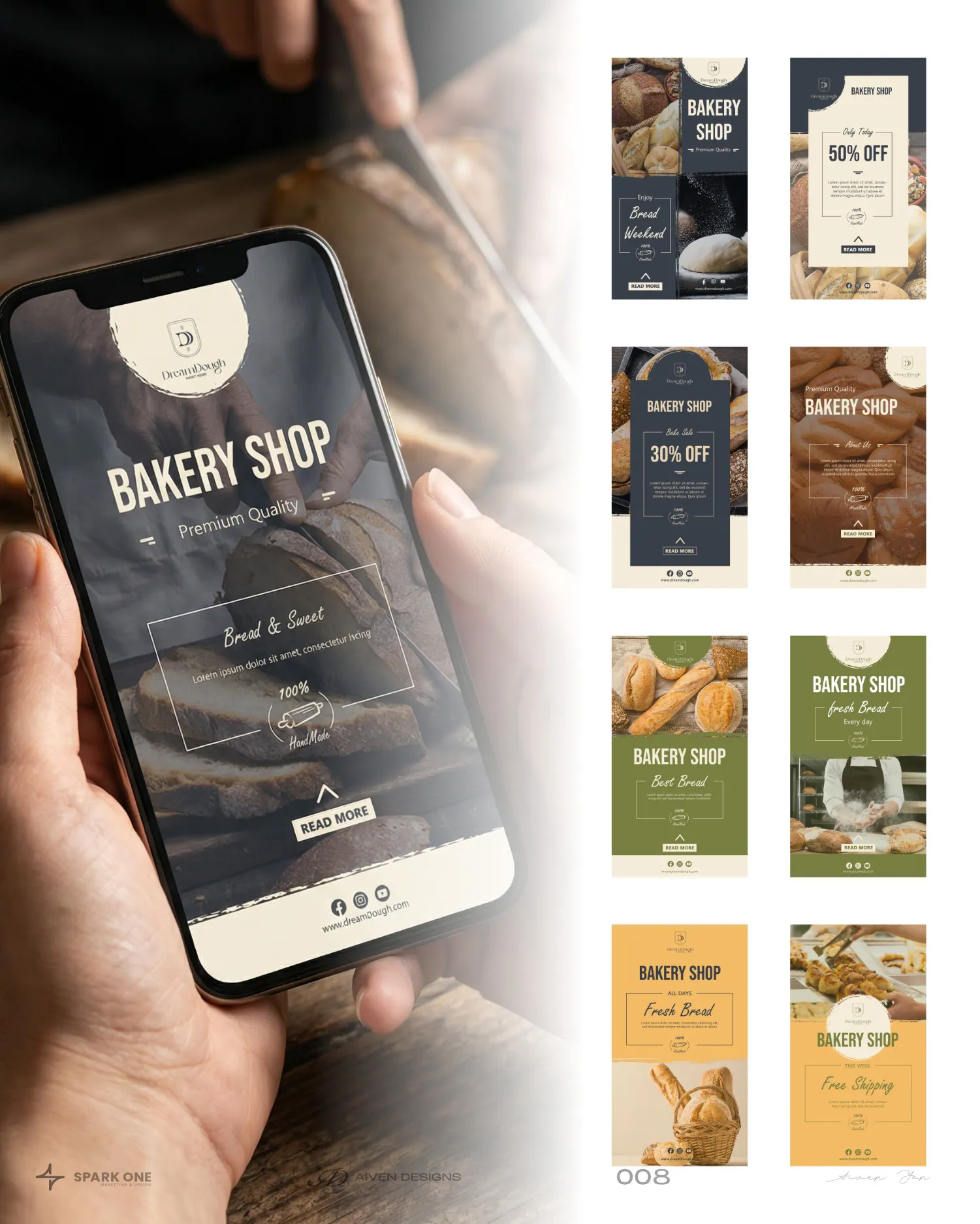 DreamDough — identity for a bakery, picture 8 of 10