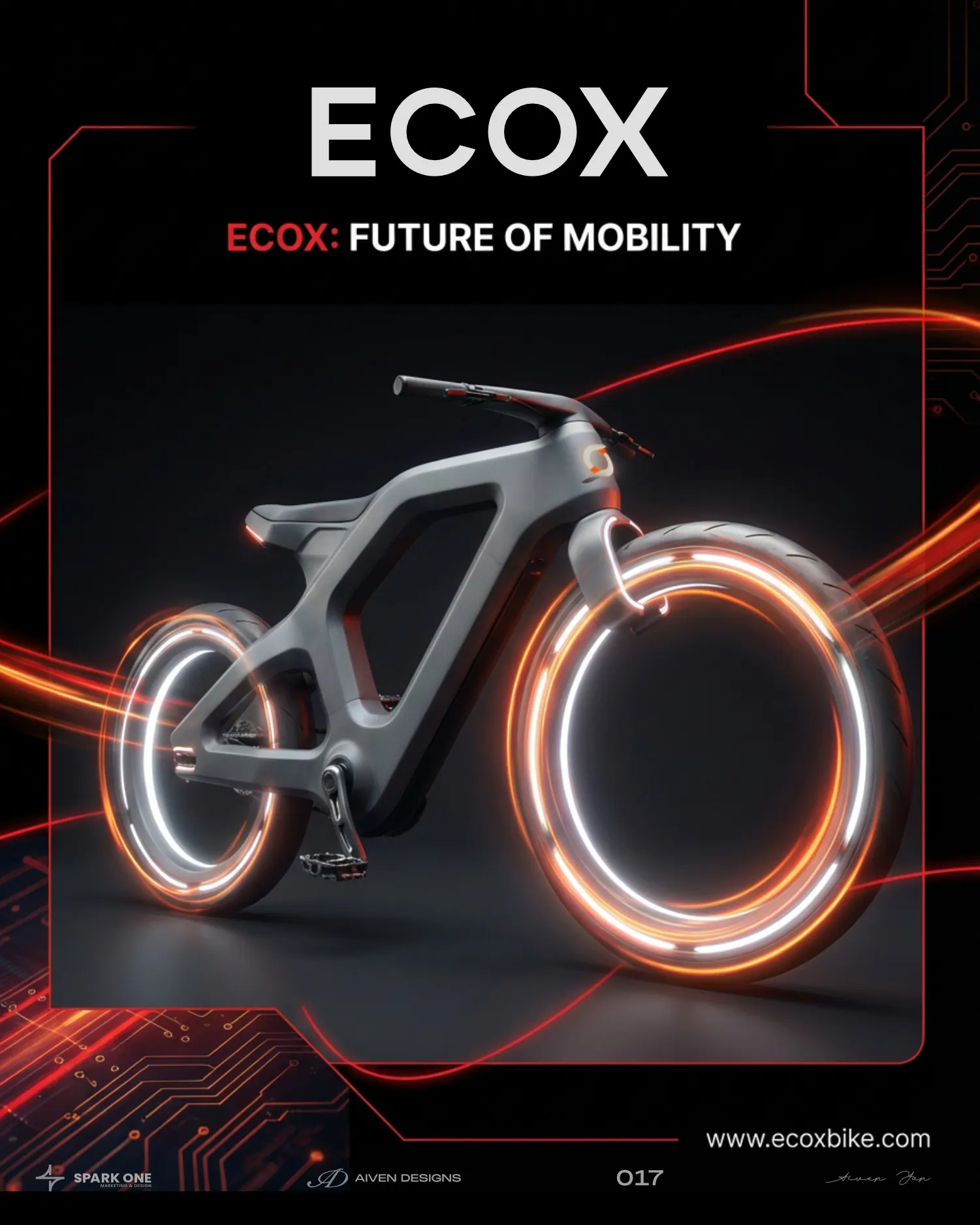 ECOX — identity for an electric bike brand, picture 6 of 9