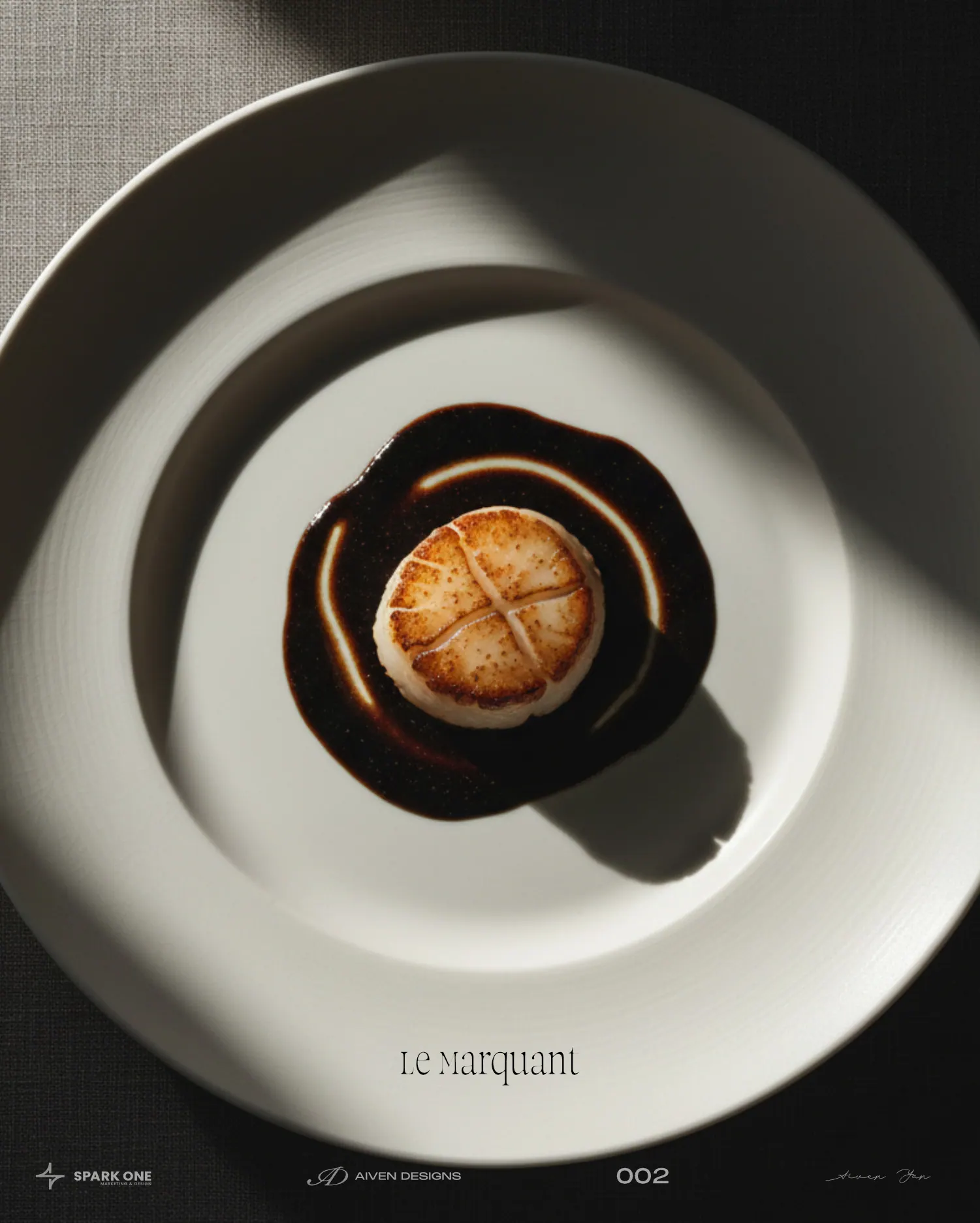 Le Marquant — identity for a fine-dining restaurant, picture 5 of 10