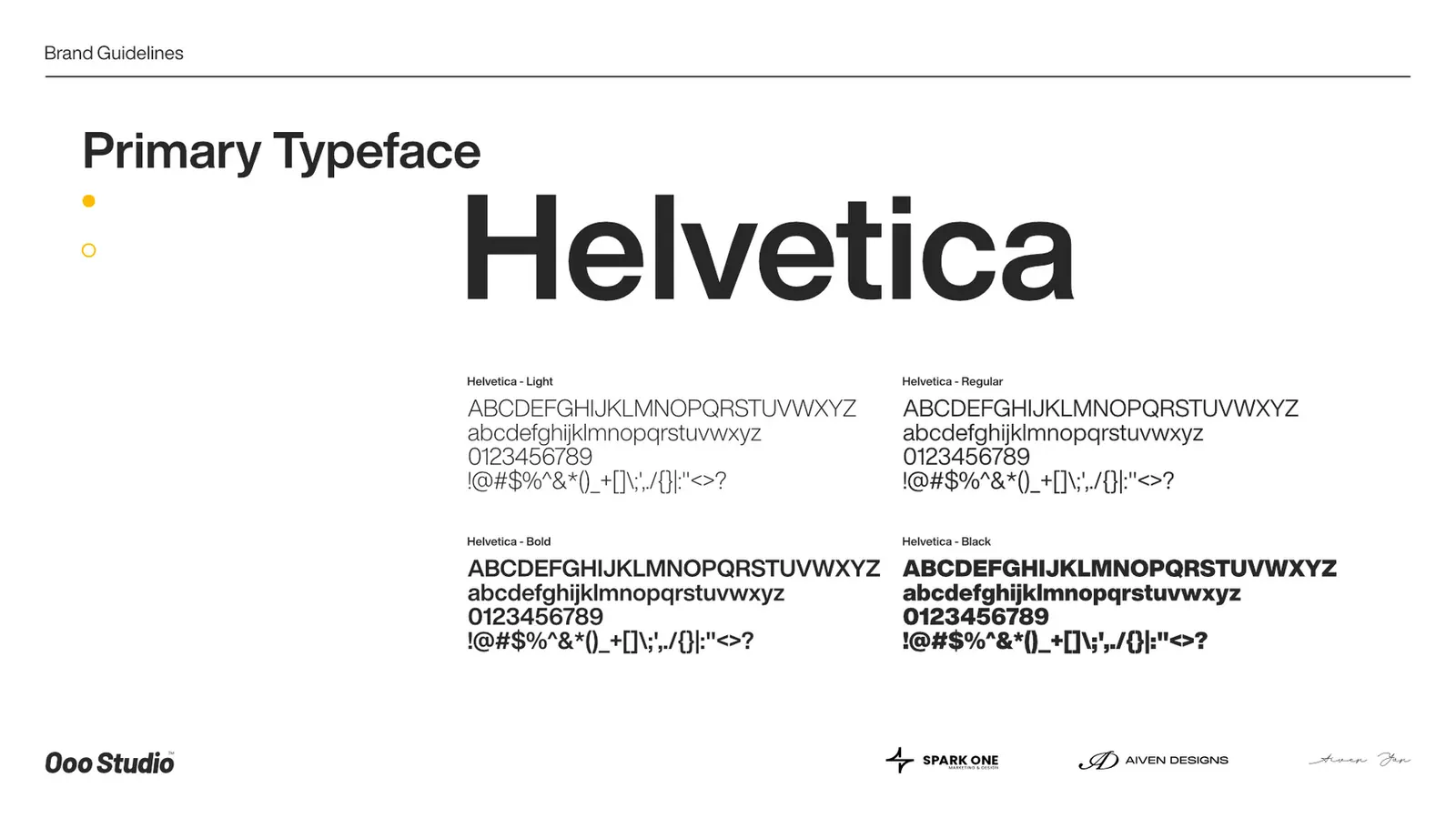 Ooo Studio — brand guidelines for a creative studio, picture 5 of 6