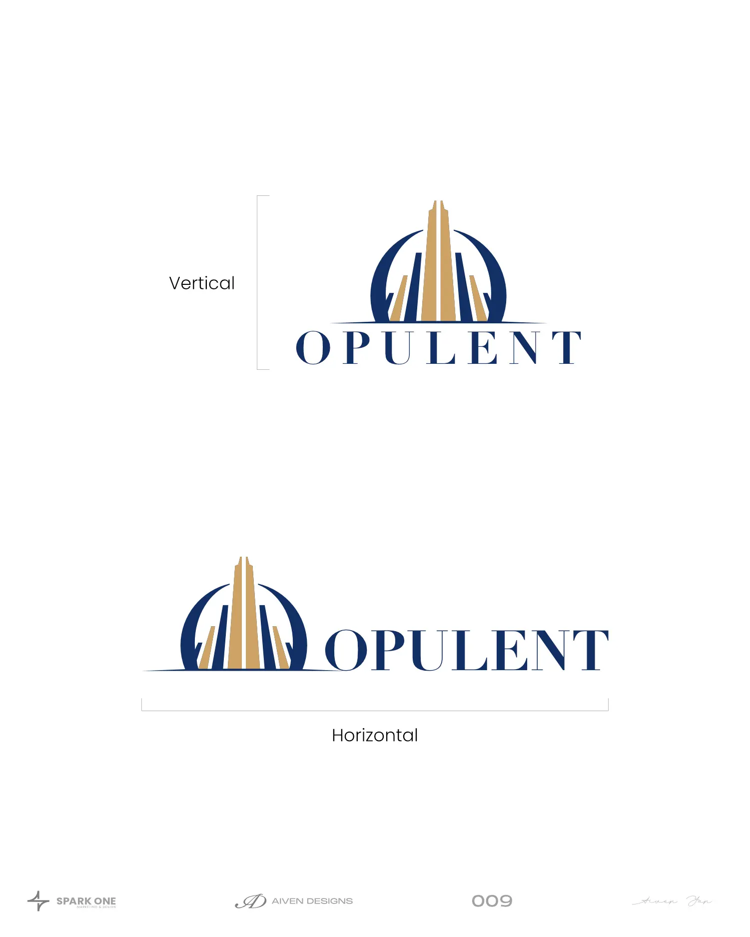 Opulent — identity for a real estate company, picture 2 of 10