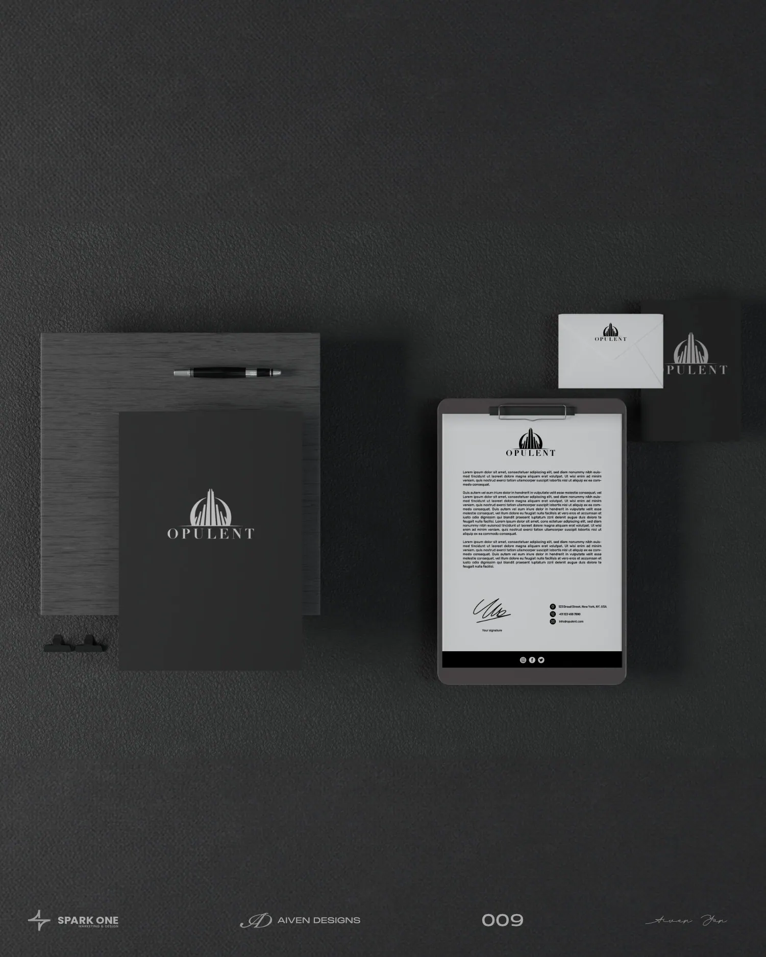 Opulent — identity for a real estate company, picture 8 of 10