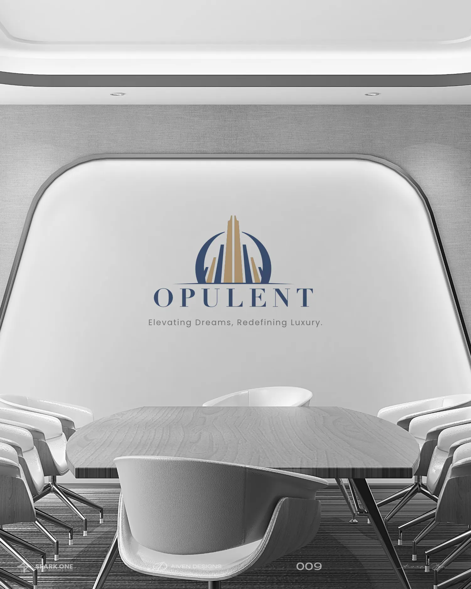 Opulent — identity for a real estate company, picture 9 of 10