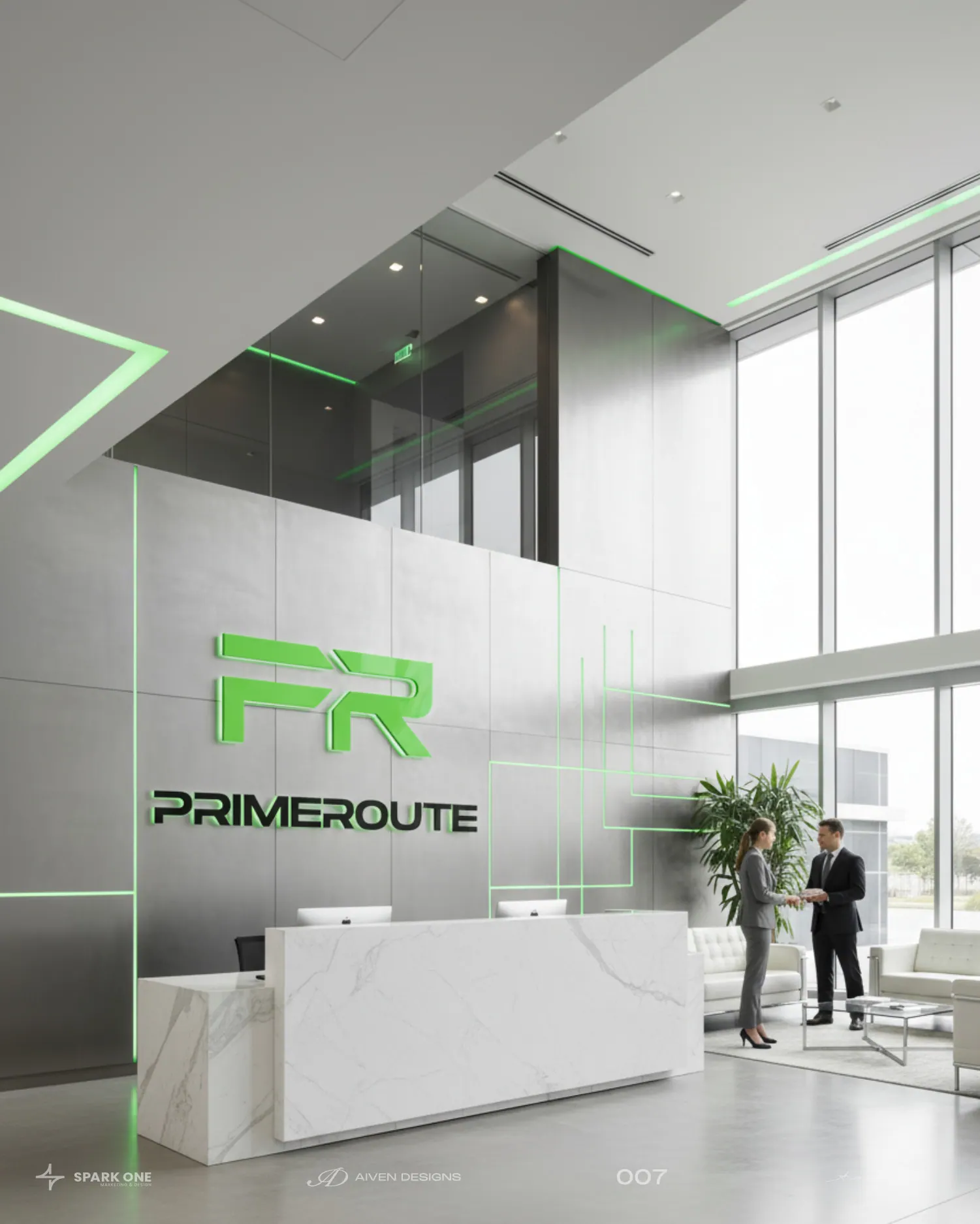 PrimeRoute — identity for a logistics company, picture 2 of 10